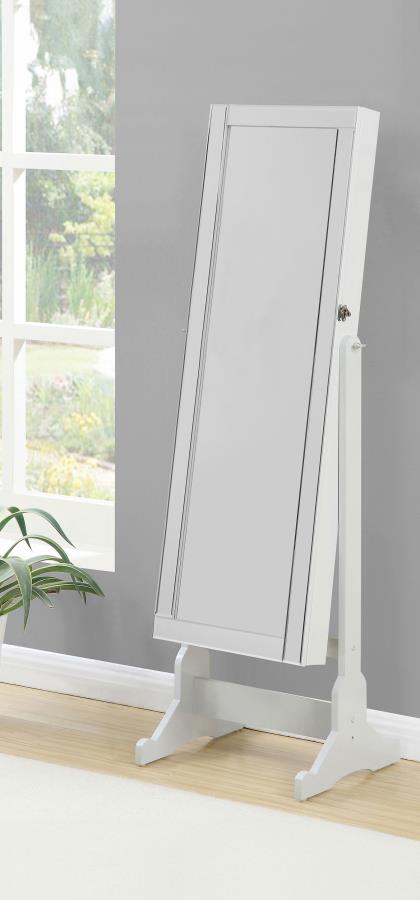 Yvonne Cheval Mirror with Jewelry Storage Dove Grey view 2