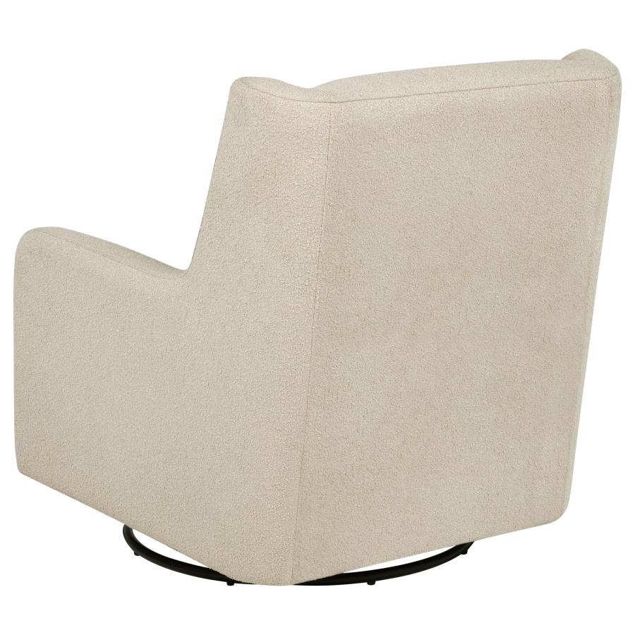 Serra Boucle Upholstered Swivel Glider Sandy Beige view 6