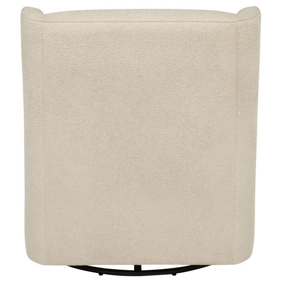 Serra Boucle Upholstered Swivel Glider Sandy Beige view 7