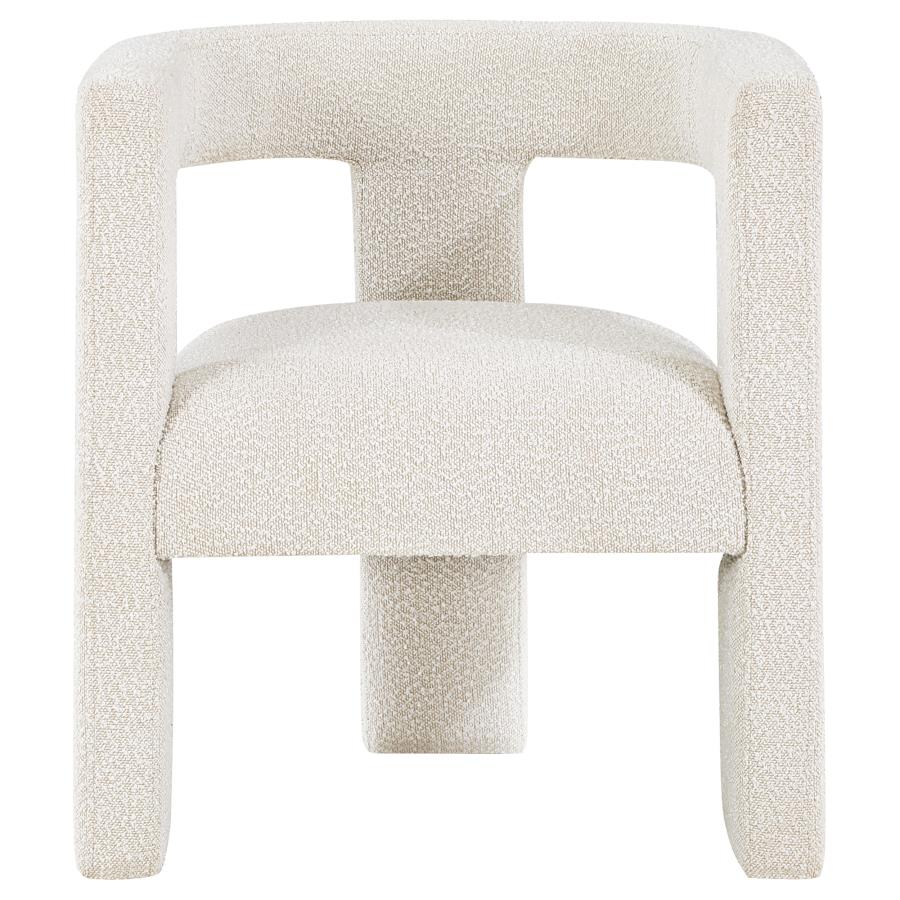 Petra Boucle Upholstered Accent Side Chair White view 3