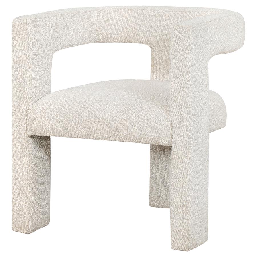 Petra Boucle Upholstered Accent Side Chair White view 4