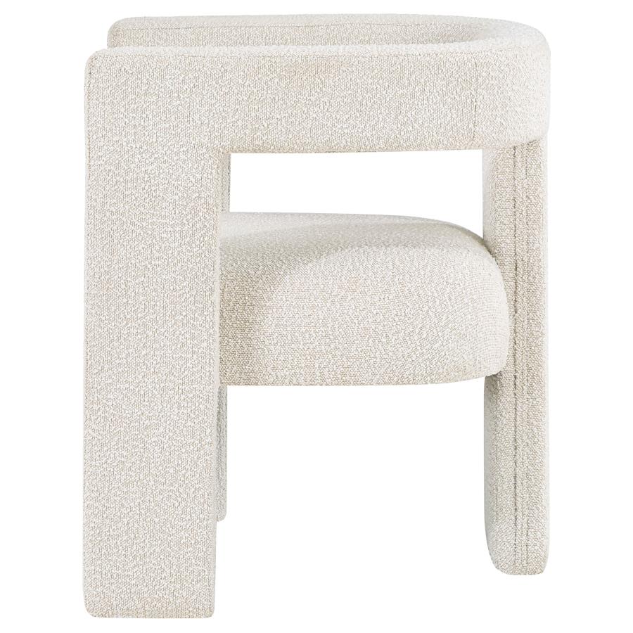 Petra Boucle Upholstered Accent Side Chair White view 5