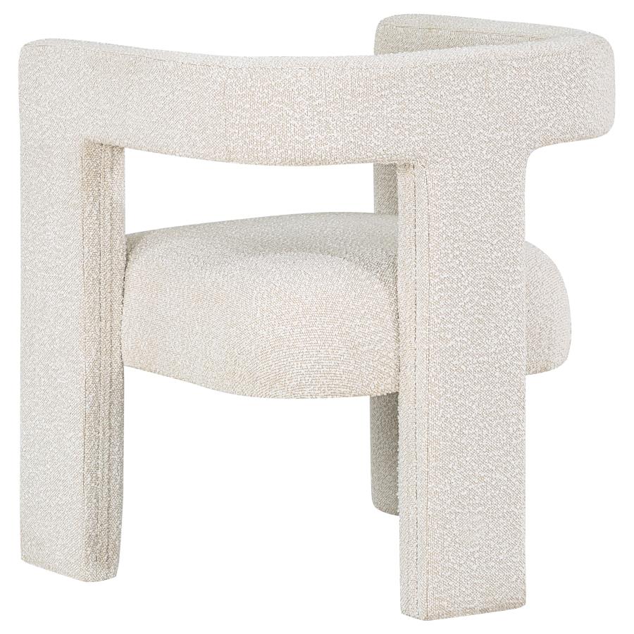 Petra Boucle Upholstered Accent Side Chair White view 6