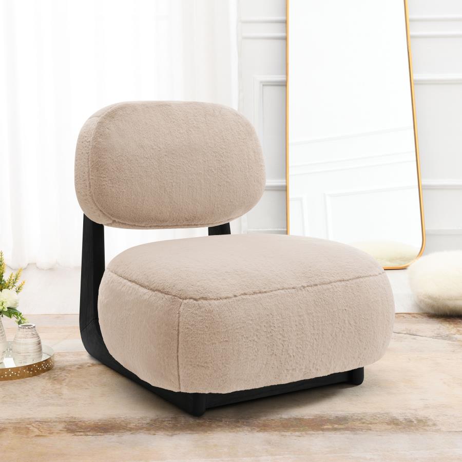 Duffie Upholstered Armless Accent Chair Camel view 2