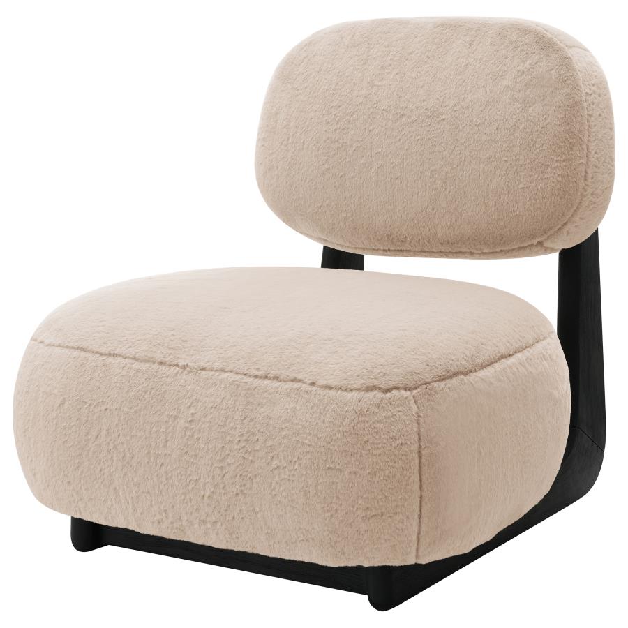 Duffie Upholstered Armless Accent Chair Camel view 4