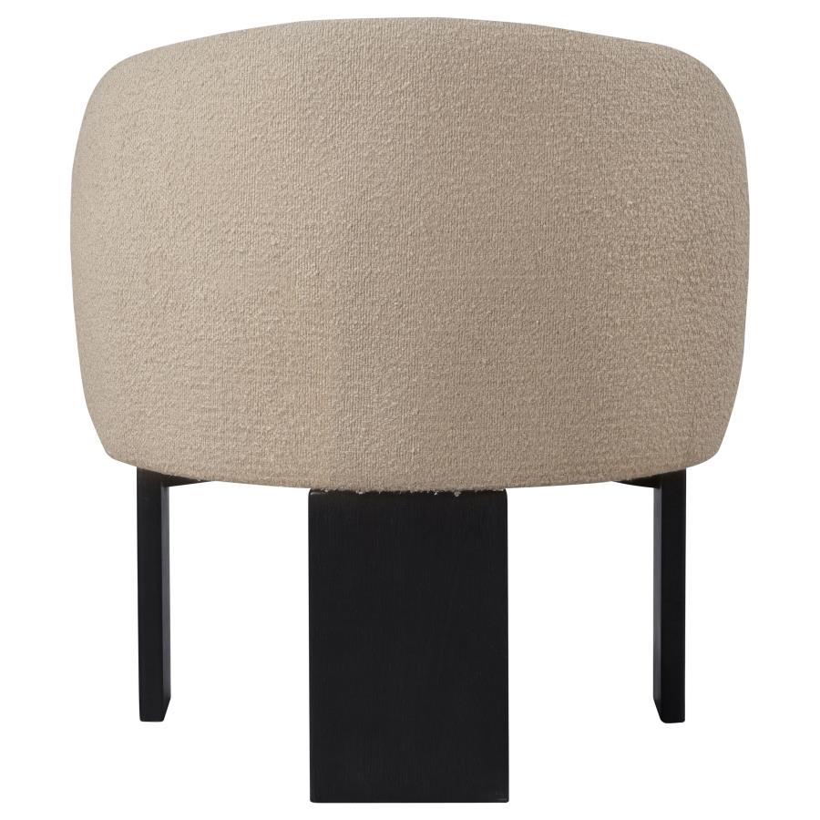 Valdez Boucle Upholstered Barrel Back Accent Chair Beige view 7