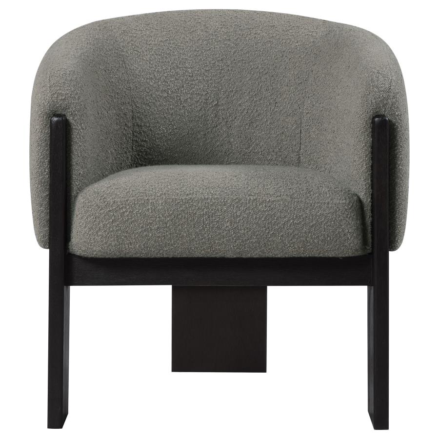 Valdez Boucle Upholstered Barrel Back Accent Chair Brown view 3