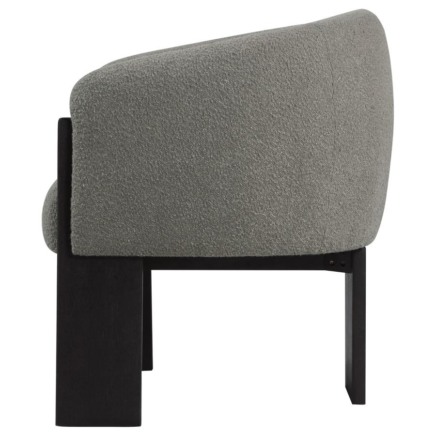Valdez Boucle Upholstered Barrel Back Accent Chair Brown view 5