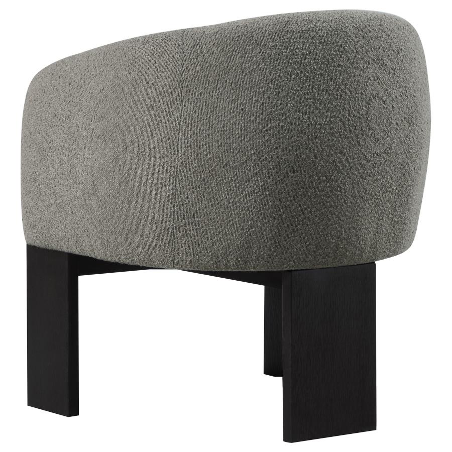 Valdez Boucle Upholstered Barrel Back Accent Chair Brown view 6