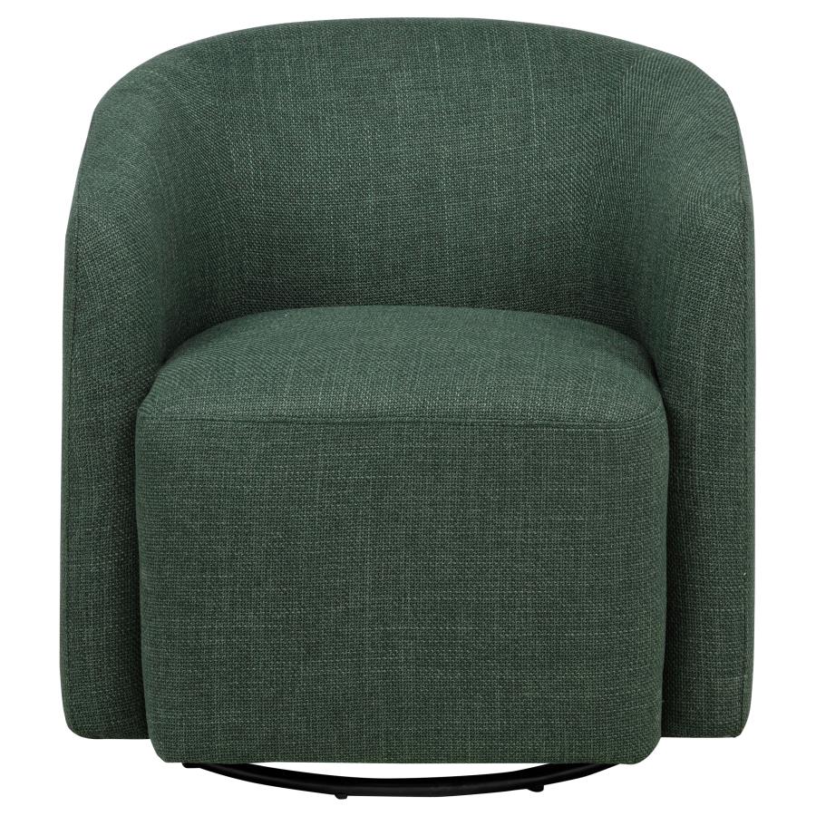 Mossbrook Fabric Upholstered Swivel Accent Chair Green view 3