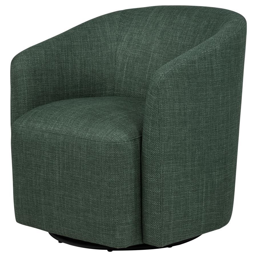 Mossbrook Fabric Upholstered Swivel Accent Chair Green view 4