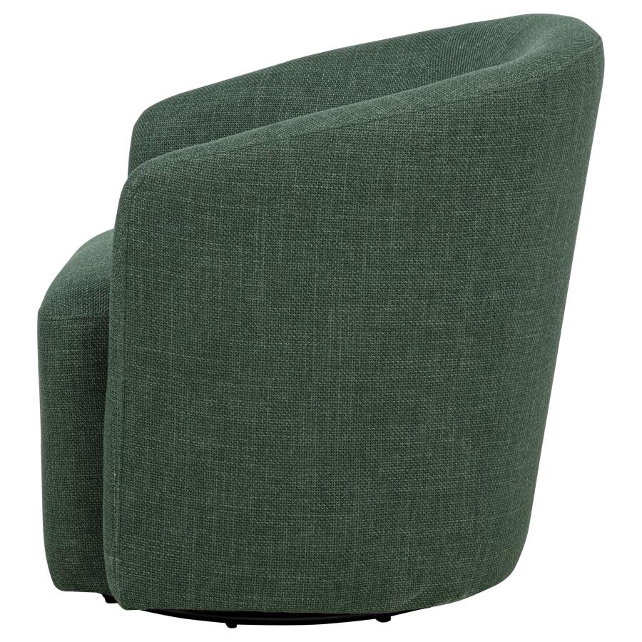 Mossbrook Fabric Upholstered Swivel Accent Chair Green view 5