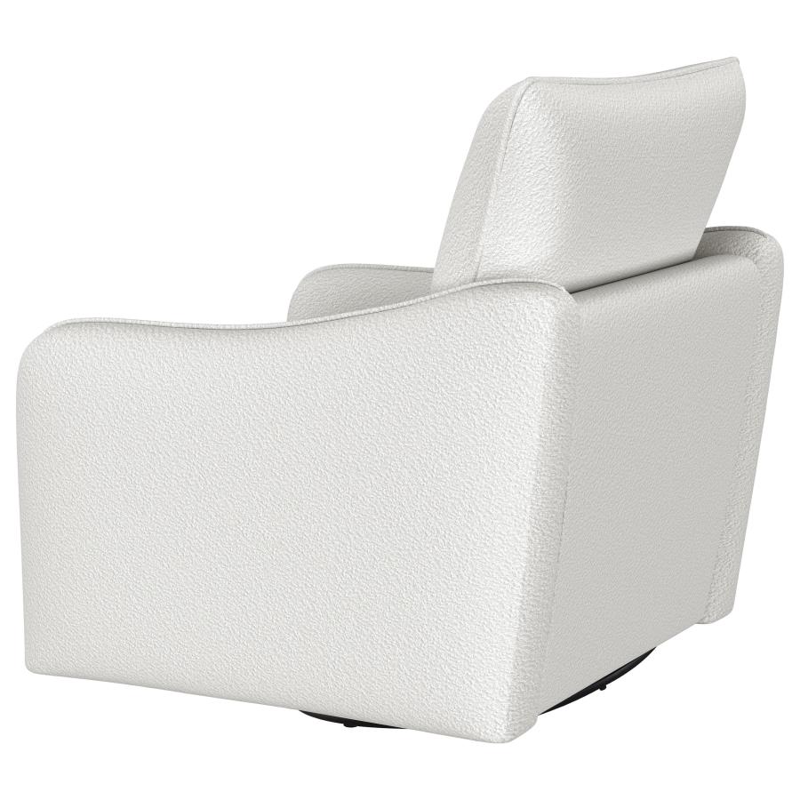 Madia Upholstered Sloped Arm Swivel Glider Chair Vanilla view 6