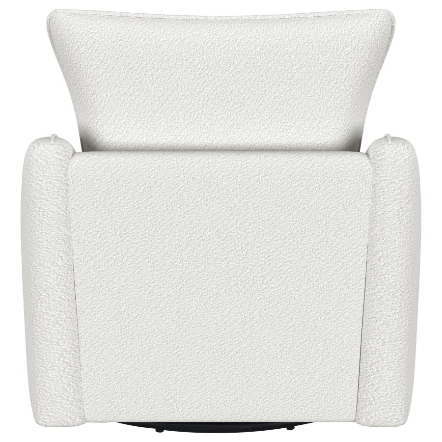 Madia Upholstered Sloped Arm Swivel Glider Chair Vanilla view 7