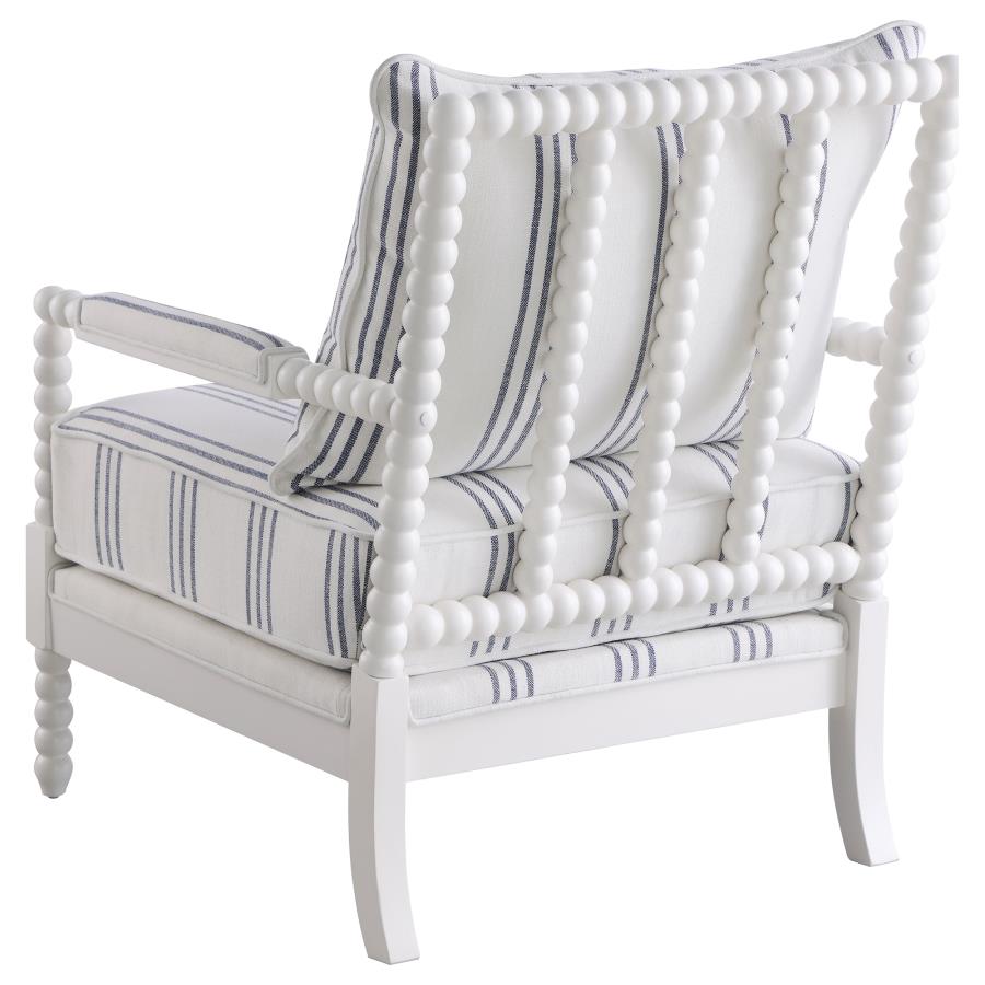 Blanchett Upholstered Bobbin Accent Chair White view 6