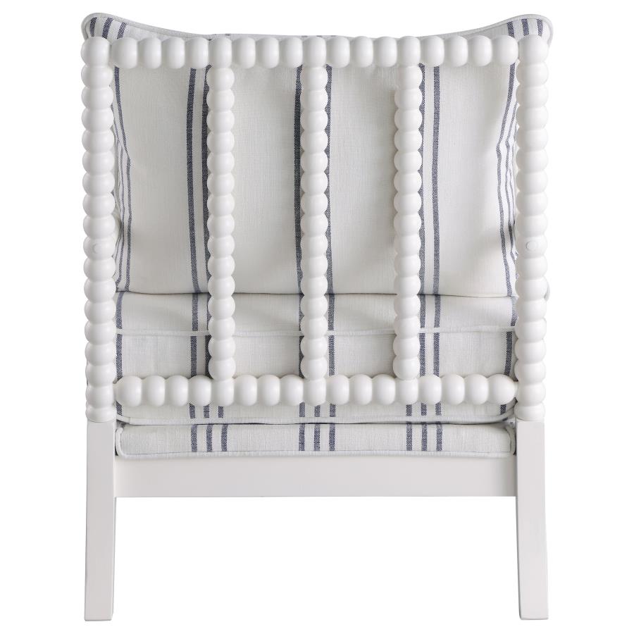 Blanchett Upholstered Bobbin Accent Chair White view 7