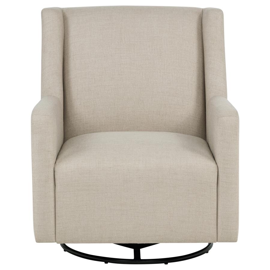Sorrel Fabric Upholstered Swivel Glider Arm Chair Latte view 3