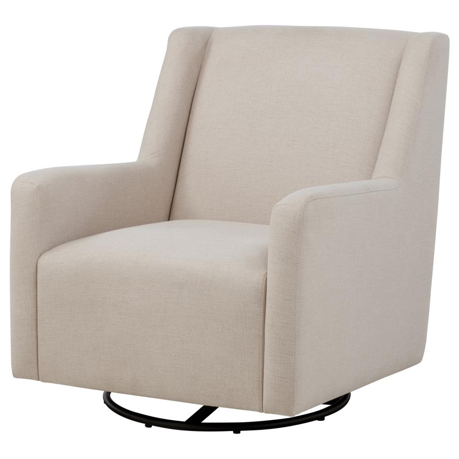 Sorrel Fabric Upholstered Swivel Glider Arm Chair Latte view 4