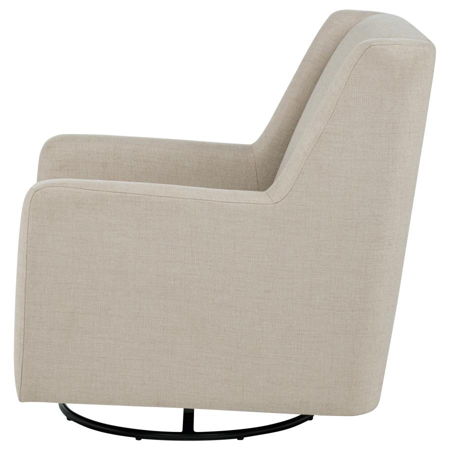 Sorrel Fabric Upholstered Swivel Glider Arm Chair Latte view 5