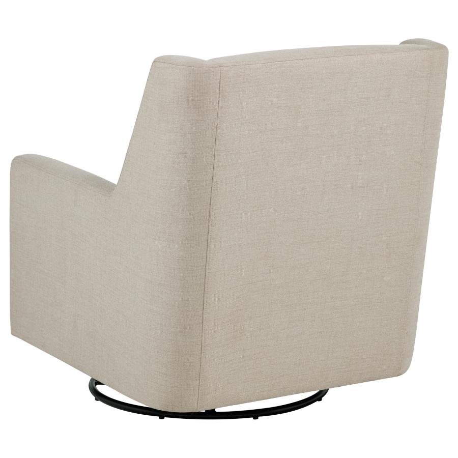 Sorrel Fabric Upholstered Swivel Glider Arm Chair Latte view 6