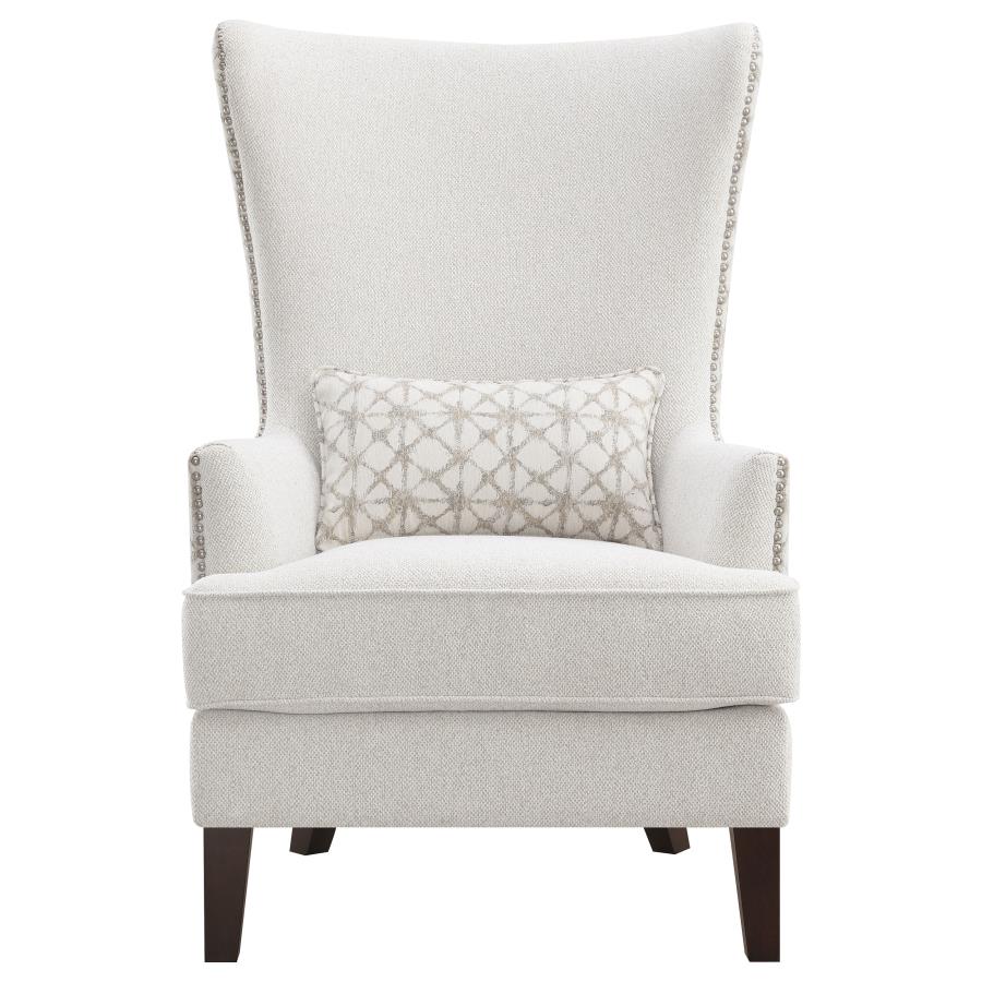 Pippin Upholstered High Wingback Accent Chair Latte view 3