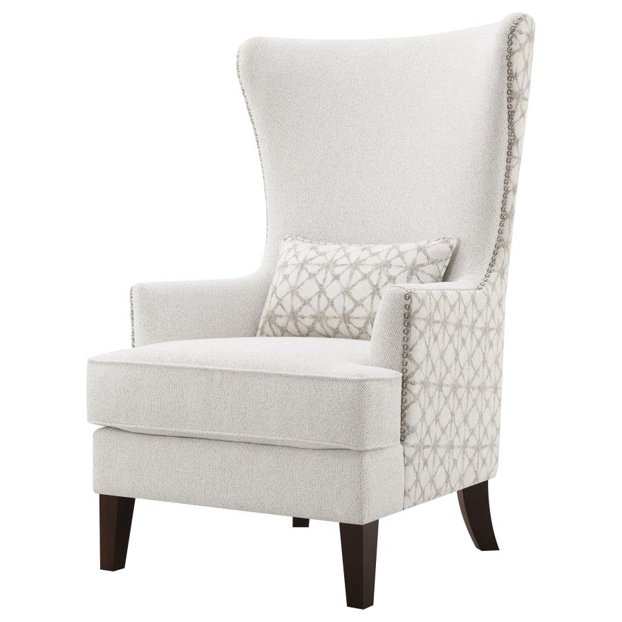 Pippin Upholstered High Wingback Accent Chair Latte view 4