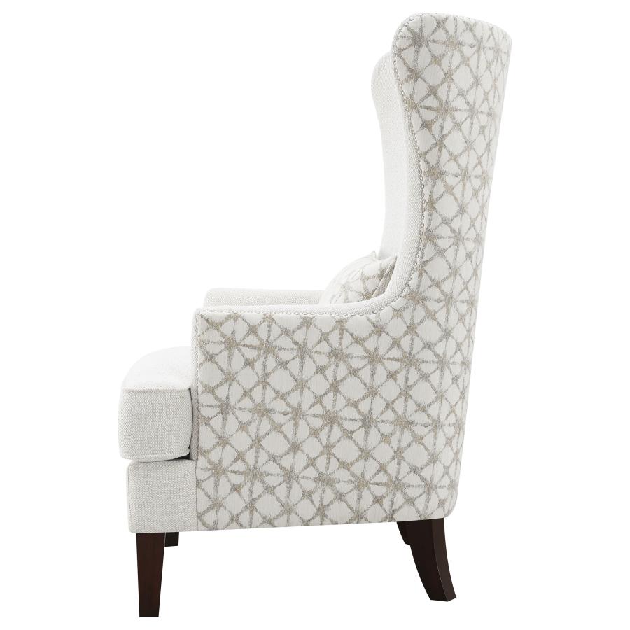 Pippin Upholstered High Wingback Accent Chair Latte view 5