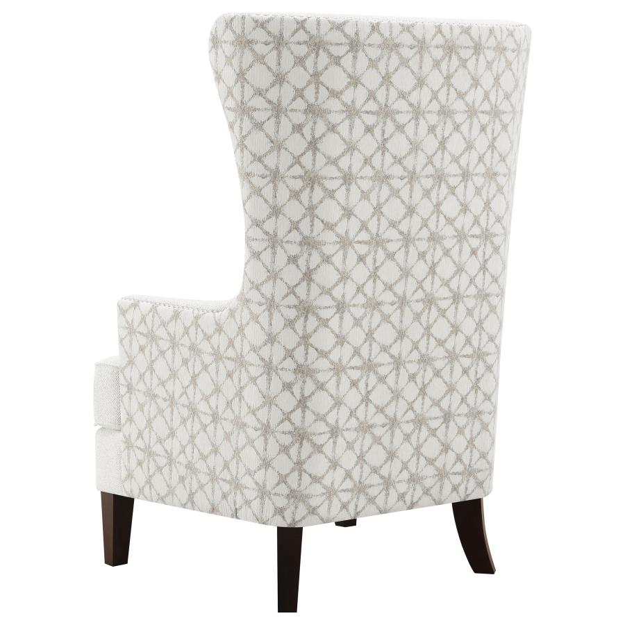 Pippin Upholstered High Wingback Accent Chair Latte view 6