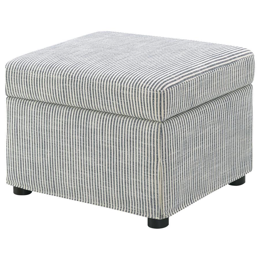 Winter Upholstered Hydraulic Lift Top Storage Ottoman Grey view 6