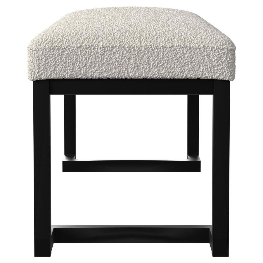 Mesa Boucle Upholstered Tufted Accent Bench Vanilla view 5