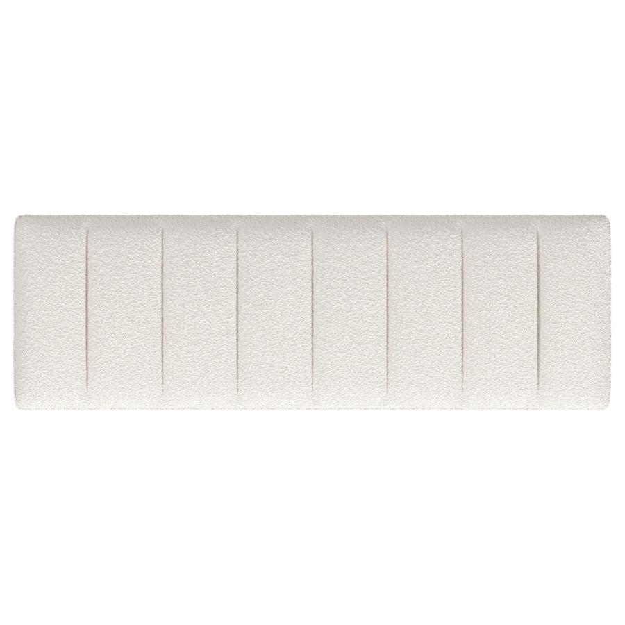 Mesa Boucle Upholstered Tufted Accent Bench Vanilla view 6