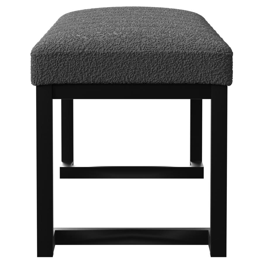 Mesa Boucle Upholstered Tufted Accent Bench Charcoal view 5
