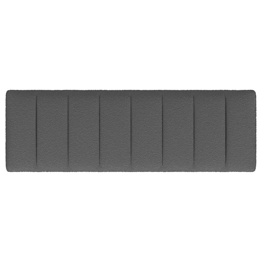 Mesa Boucle Upholstered Tufted Accent Bench Charcoal view 6