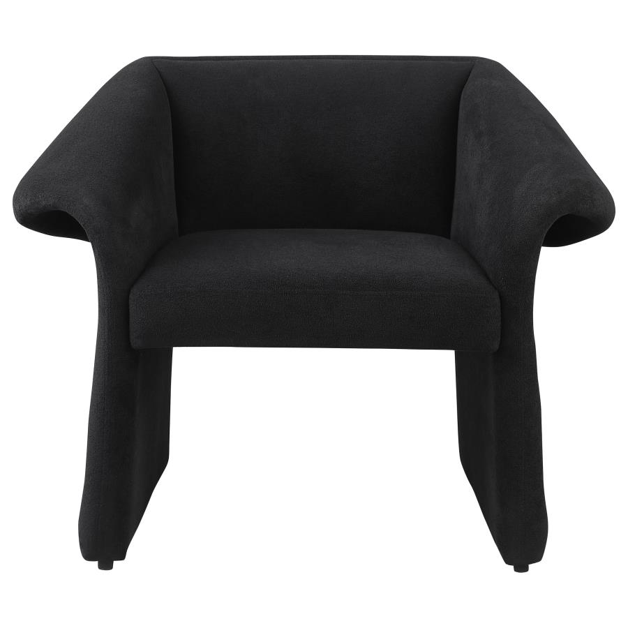 Ramsey Upholstered Sloped Arm Accent Chair Black view 3