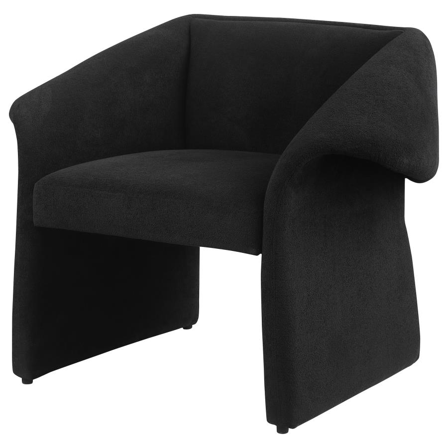 Ramsey Upholstered Sloped Arm Accent Chair Black view 4
