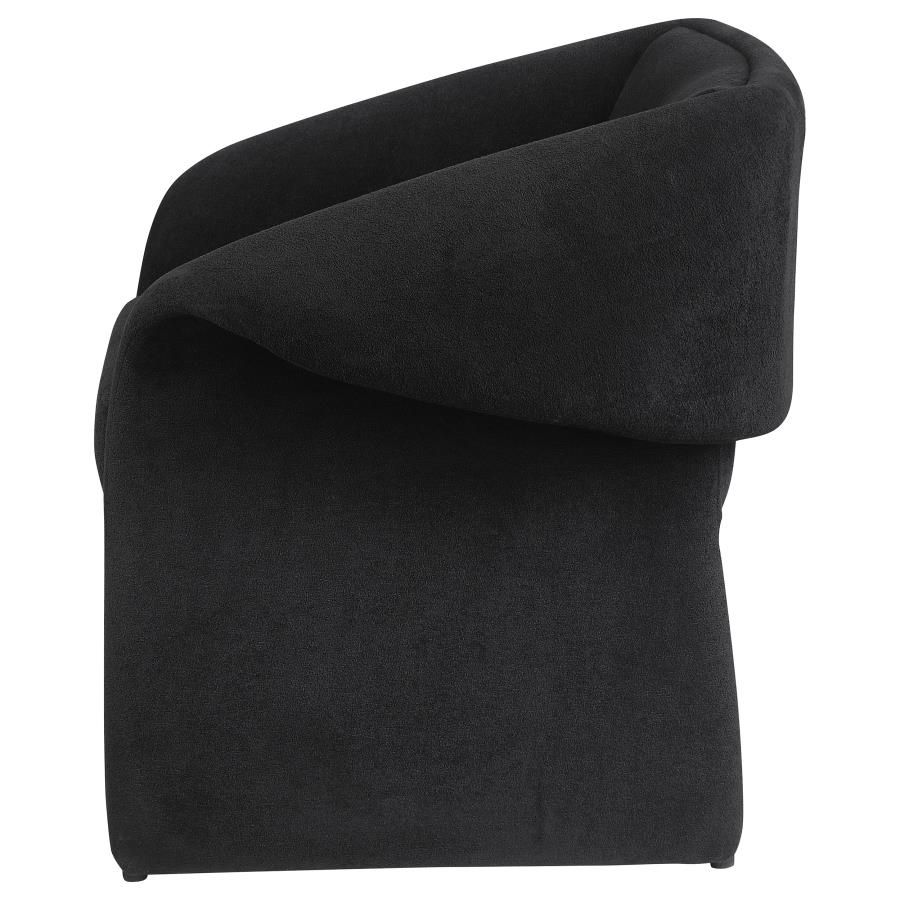 Ramsey Upholstered Sloped Arm Accent Chair Black view 5