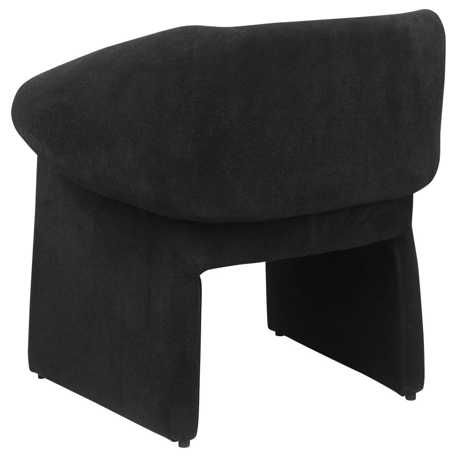 Ramsey Upholstered Sloped Arm Accent Chair Black view 6