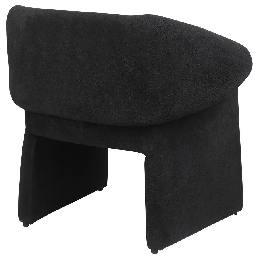 Ramsey Upholstered Sloped Arm Accent Chair Black view 7