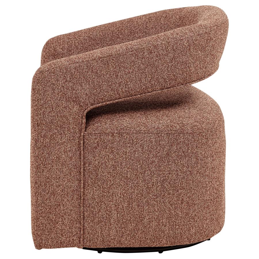 Westhill Boucle Upholstered Swivel Accent Chair Berry view 5