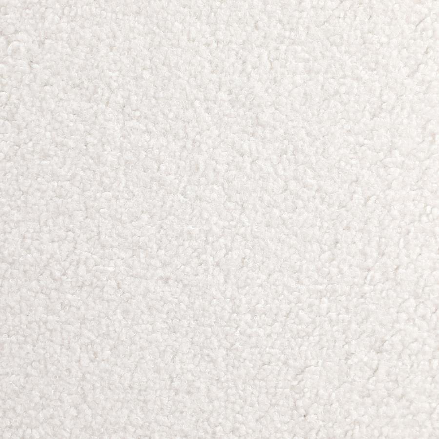 Peoria Velvet Upholstered Accent Bench Ivory view 6