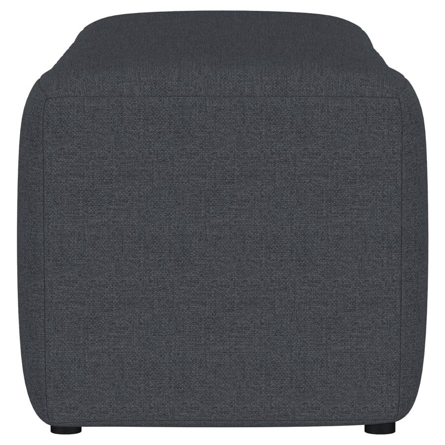 Summer Fabric Upholstered Tufted Accent Bench Charcoal view 5