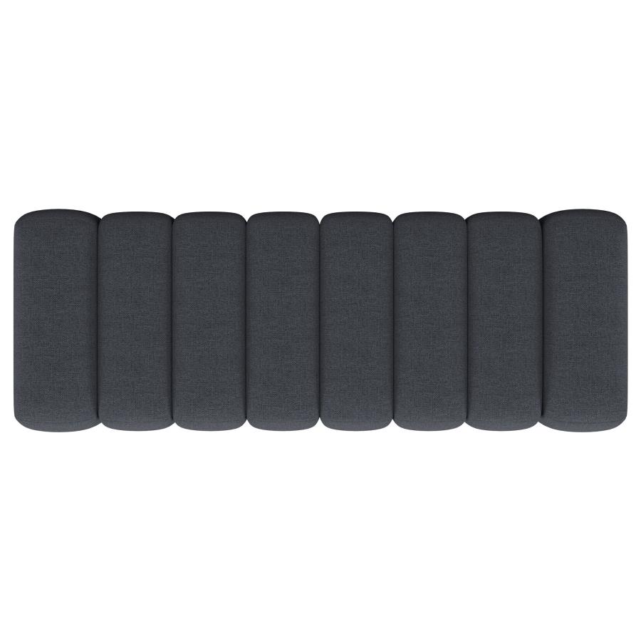 Summer Fabric Upholstered Tufted Accent Bench Charcoal view 6