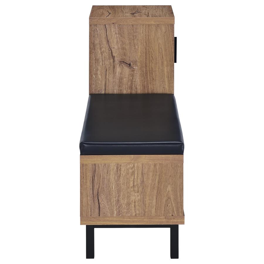 Teller 1-door Entryway Shoe Storage Bench Natural Oak view 7