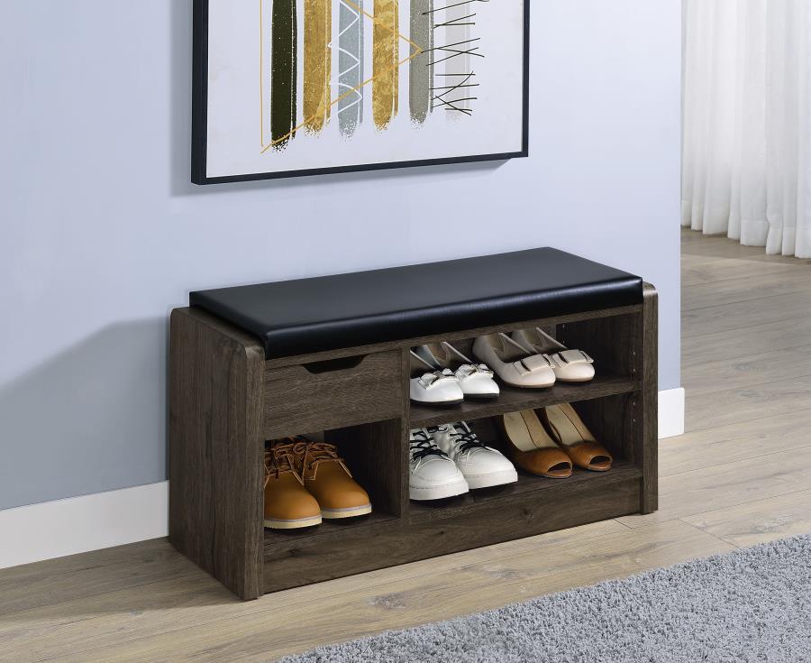 Arrington Storage Bench Smoked Oak view 2