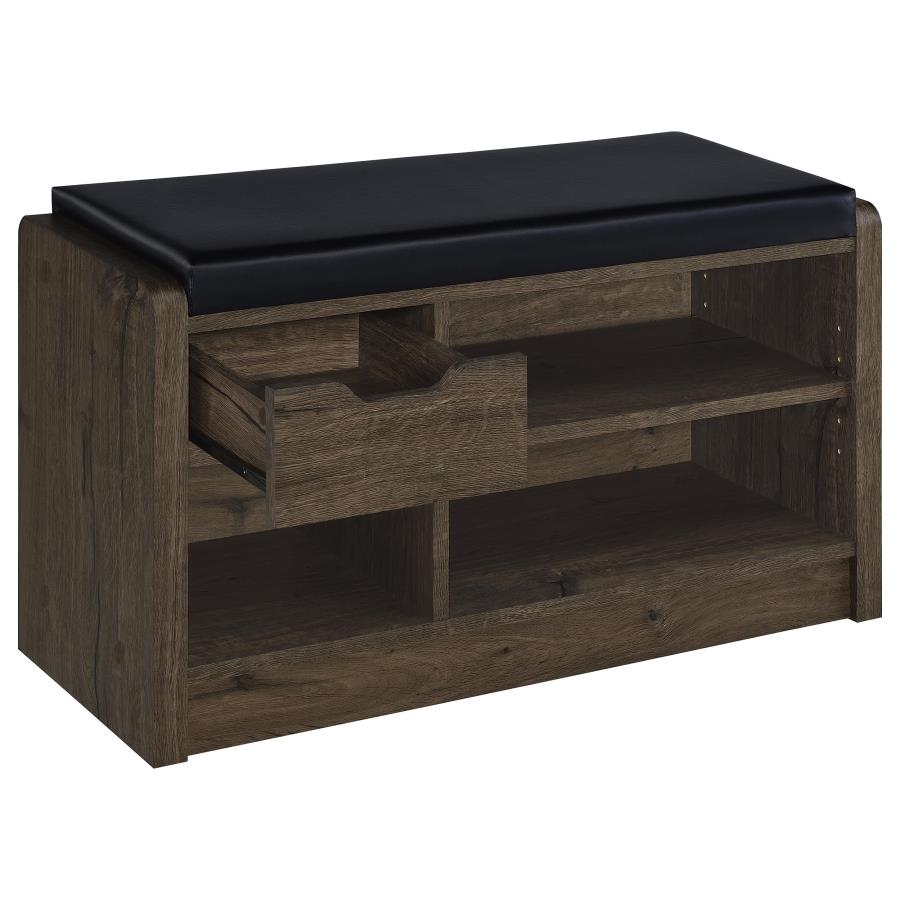 Arrington Storage Bench Smoked Oak view 3
