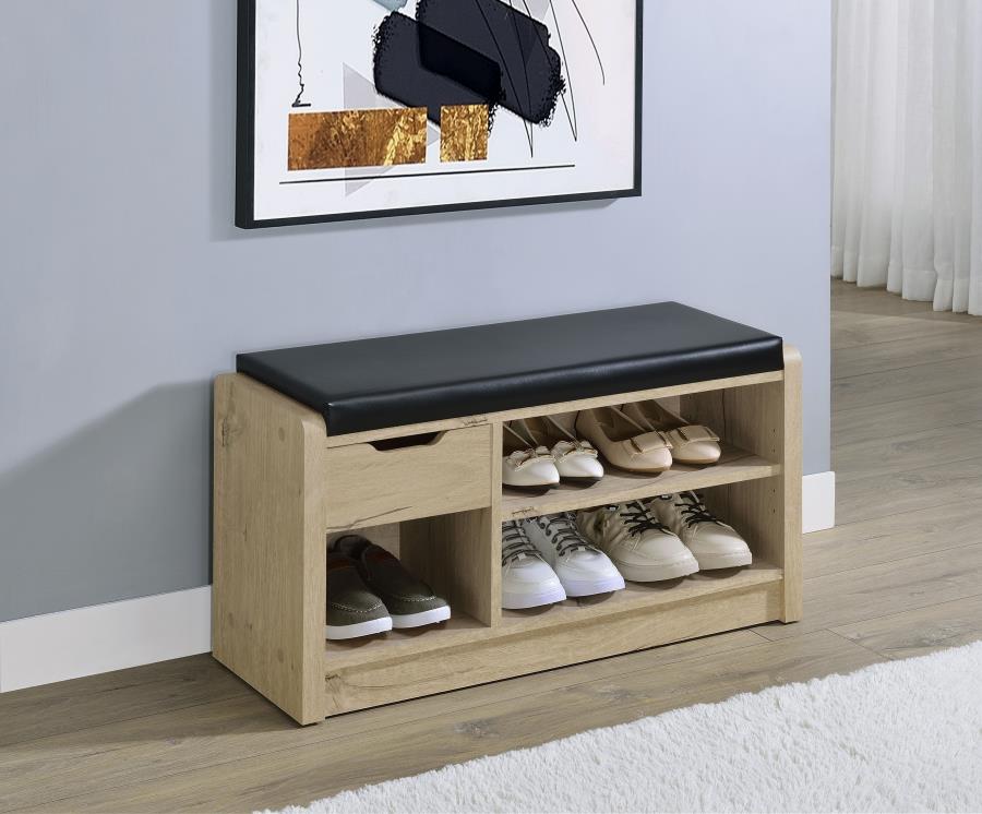 Arrington Storage Bench White Oak view 2
