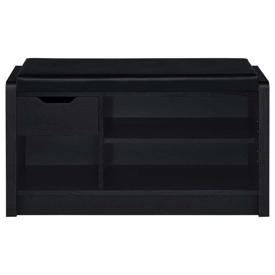 Arrington Storage Bench Black view 4