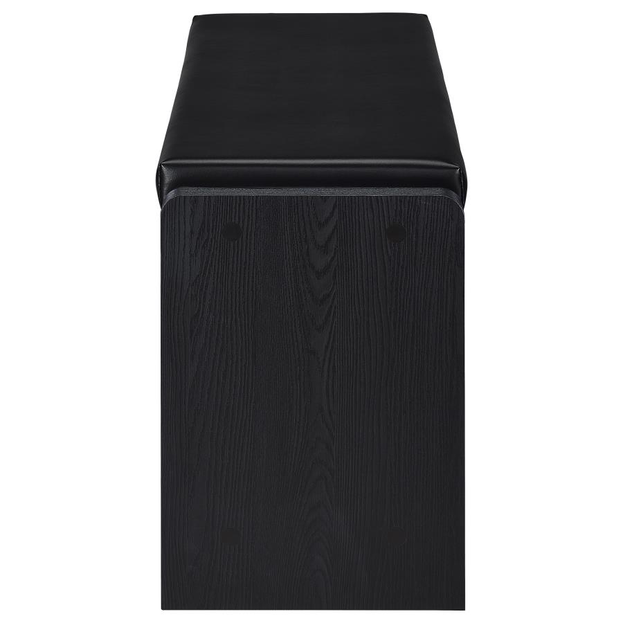 Arrington Storage Bench Black view 5