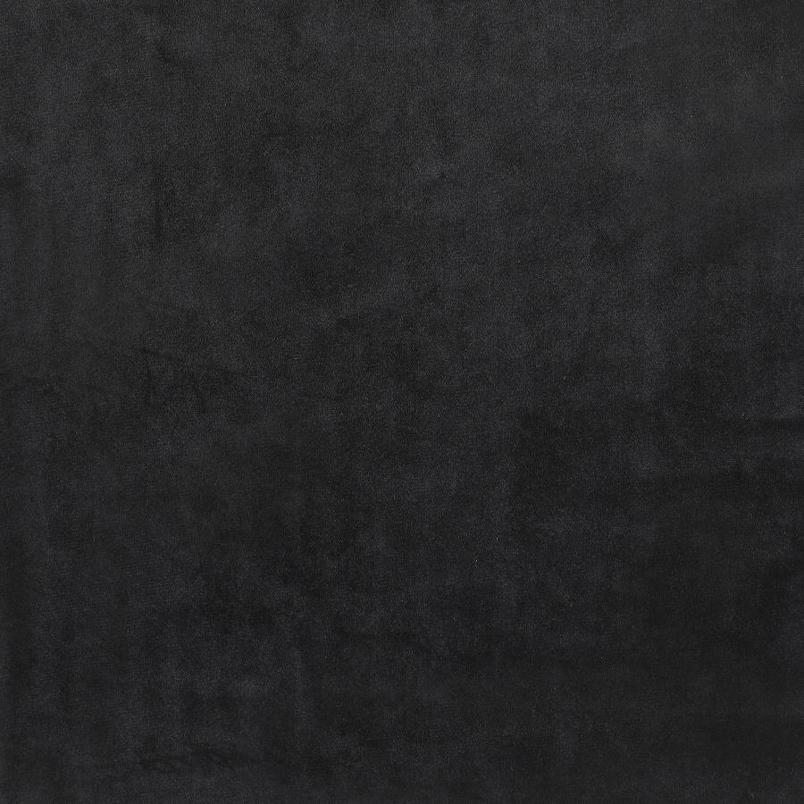 Ella Upholstered Tufted Bench Stainless Steel Legs Black view 5