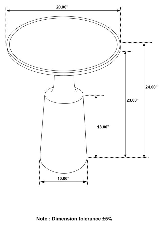 Ixia Round Solid Mango Wood Accent Side Table Natural view 5